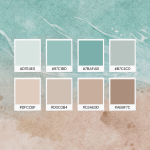 beachy coastal color palette