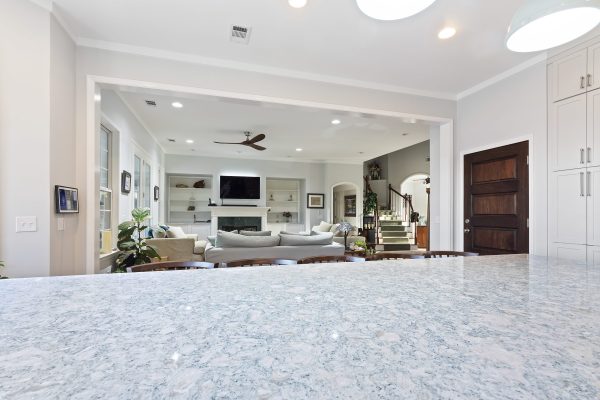 view of living room from richmond hill custom kitchen renovation