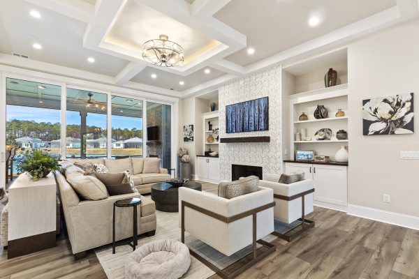 Custom living room cabinets in margaritaville, sc new construction