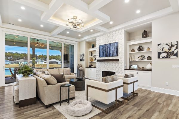 Custom living room cabinets in margaritaville, sc new construction