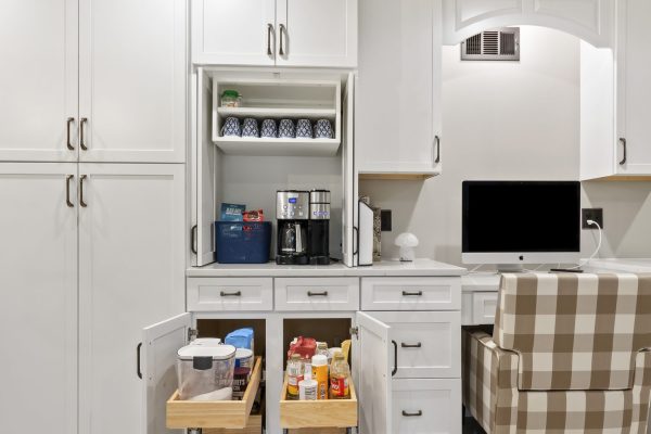 kitchen coffee station pull out drawers