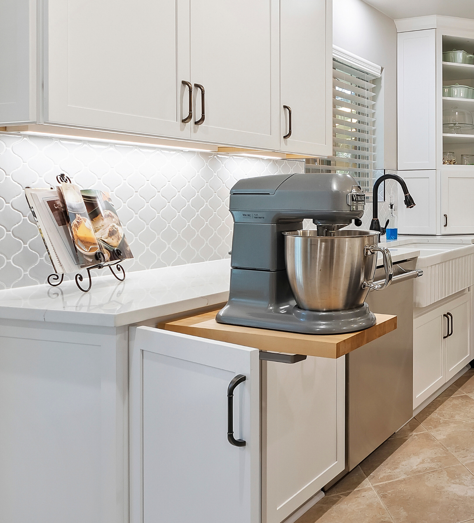 Mixing Cabinet Organizer For Kitchen Mixers