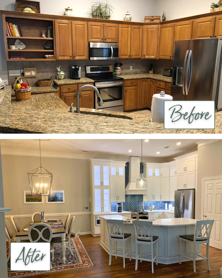 Before and After Southbridge Kitchen Remodel