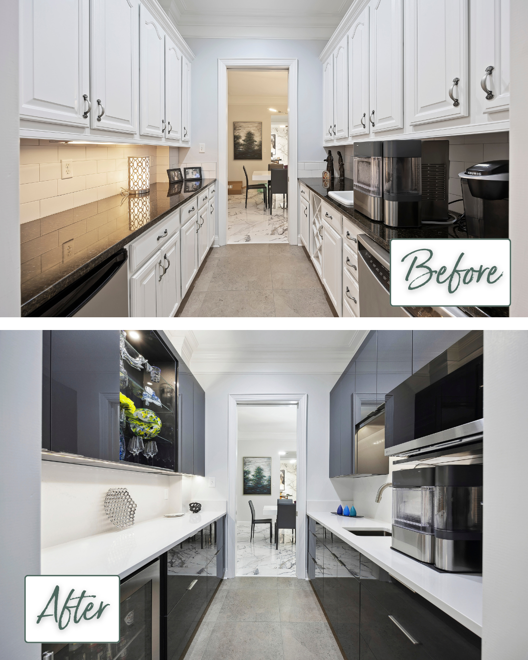 Butler's Kitchen Before and After