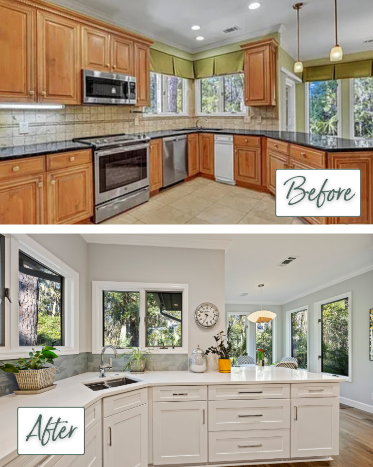 Kitchen remodel before and after