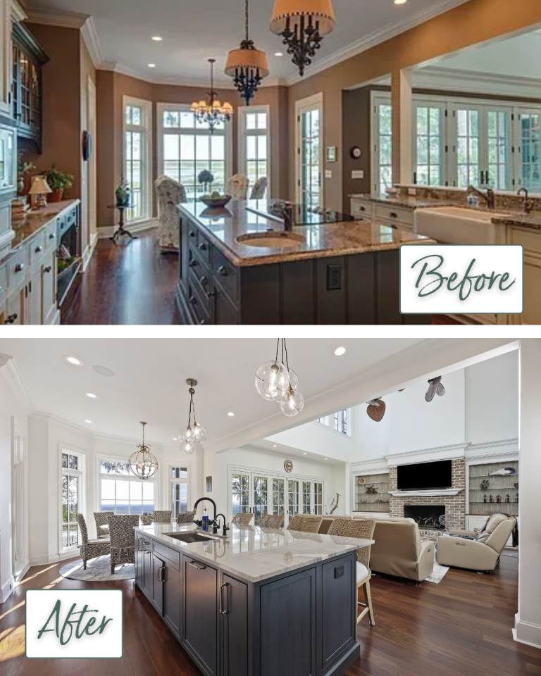 Before and after kitchen remodel