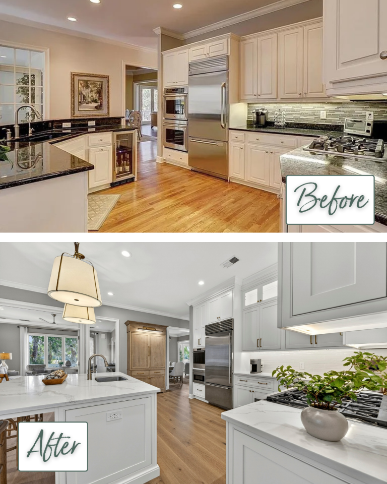 Before and After kitchen remodel palmetto dunes