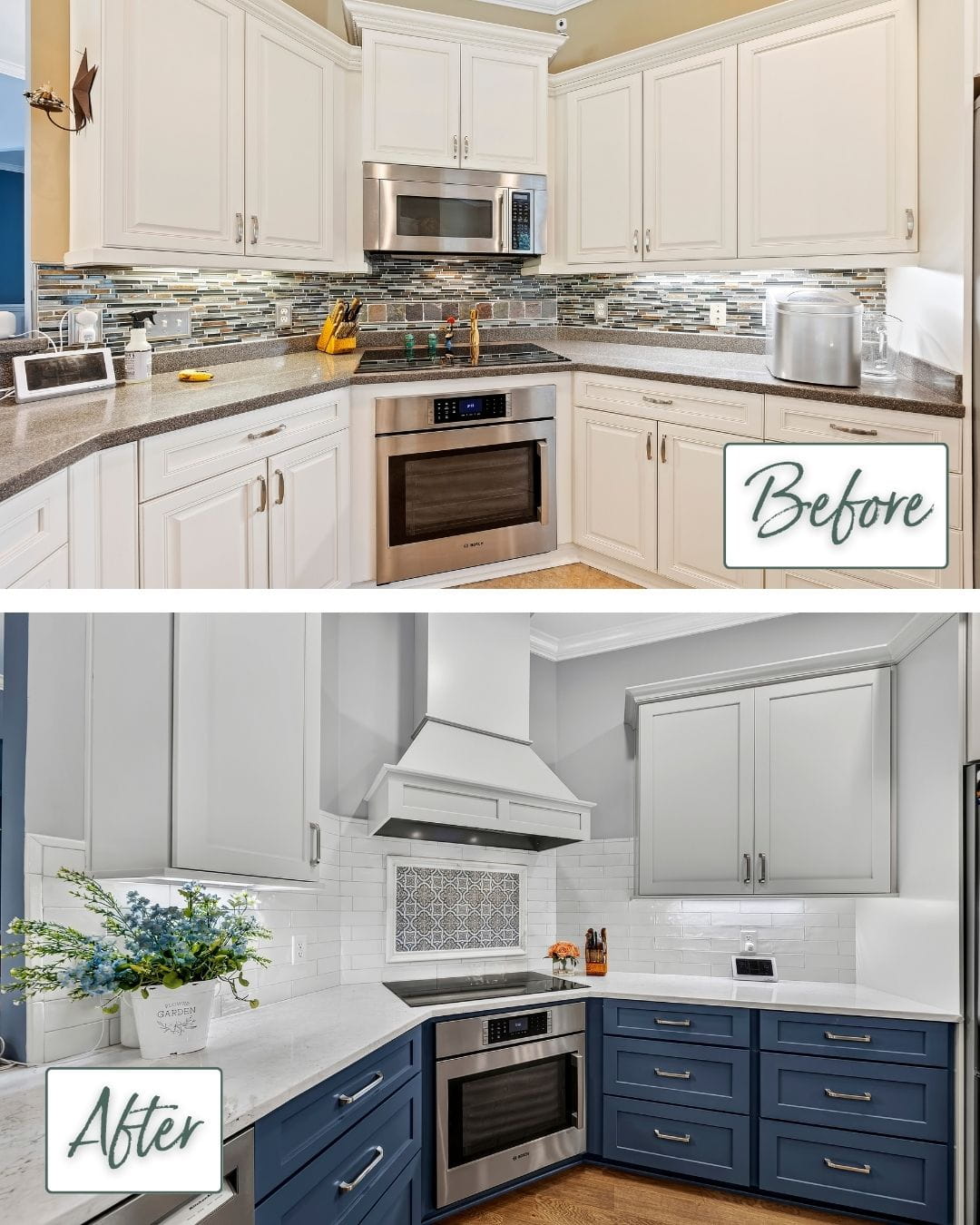 Two toned kitchen Transformation