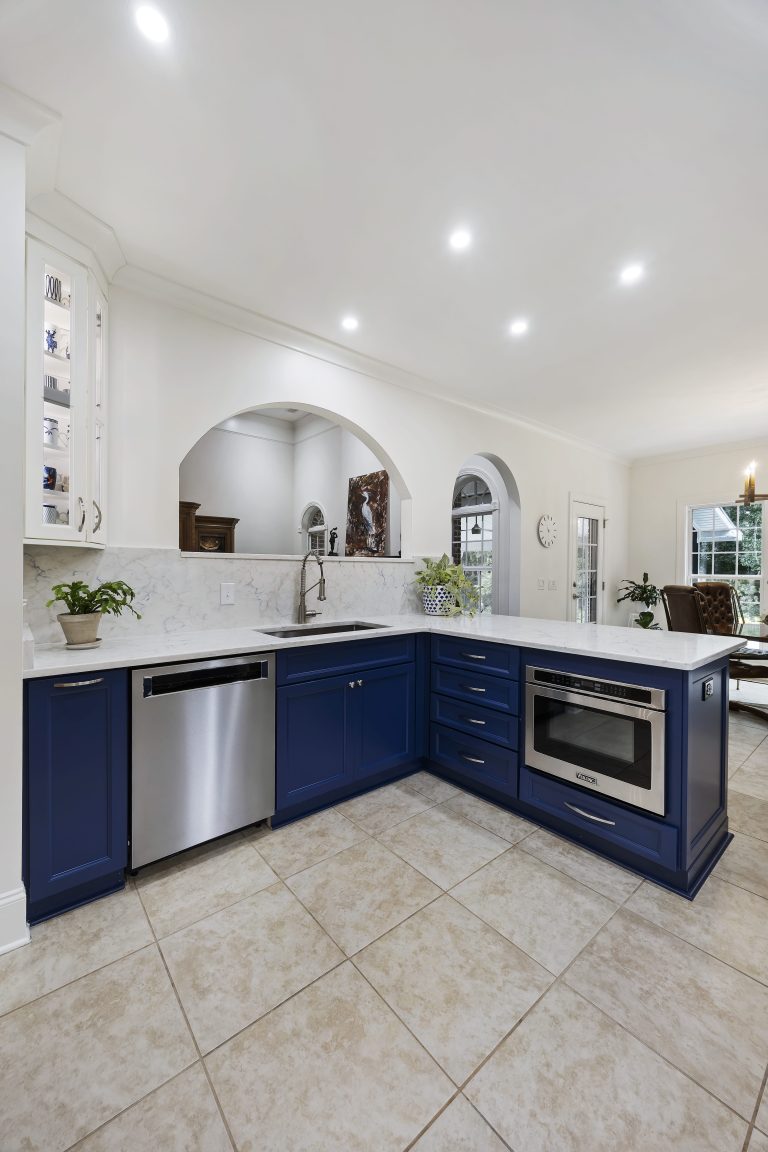 Custom Blue Cabinetry